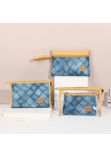 Yj Denim Eşkenar Dörtgen Kozmetik Çantası Büyük (Yurt Dışından) fiyatları