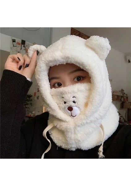 Yj Kışlık Peluş Sevimli Ayı Şapkası Moda (Yurt Dışından)