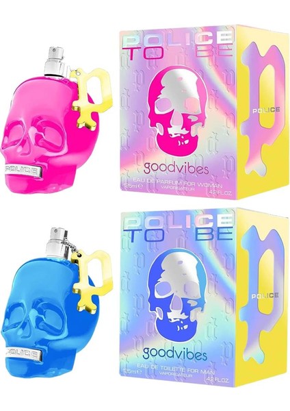 Good Vibes Woman 125ML Edt & Good Vibes Man 125ML Edt Kadın ve Erkek 2li Parfüm Seti