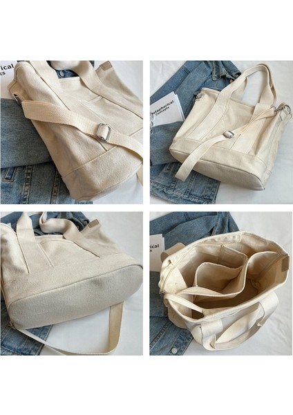 Moda Kanvas Geniş Askılı Vintage Tote Bez Çanta (Yurt Dışından) modelleri