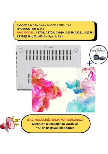 Macbook Pro Kılıf 13inç M1-M2 A1706 A1708 A1989 A2159 A2251 A2289 A2338 ile Uyumlu Paint01NL