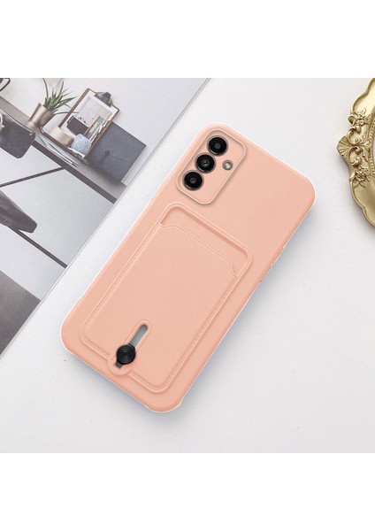 Samsung Galaxy A54 5g Uyumlu Kılıf Zebana Kartlıklı Sweet Yumuşak Silikon Kılıf Rose Gold