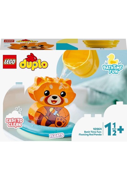 DUPLO® İlk Banyo Zamanı Eğlencesi: Yüzen Kırmızı Panda 10964 Yapım Oyuncağı (5 Parça)