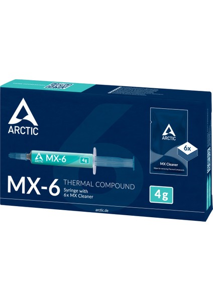 Arctıc Mx-6 4gr Yüksek Performanslı Termal Macun + 6 Adet Mx Cleaner ile Birlikte (ACTCP00084A)