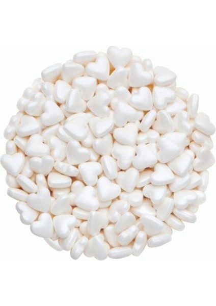 Mini Beyaz Kalp Sprinkles Şeker 70 gr fiyatları