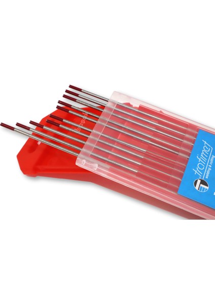 2,0 mm Wt-20 Kırmızı Tungsten Elektrot 175 mm Trafimet 1 adet fiyatıdır