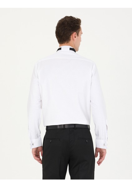 Erkek Beyaz Slim Fit Smokin Gömlek 50268189-VR013 indirimleri