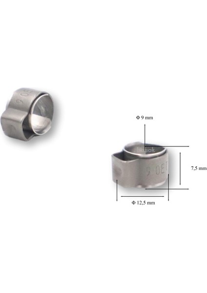 9,0 mm Paslanmaz Kulaklı Argon Kelepçesi fiyatları