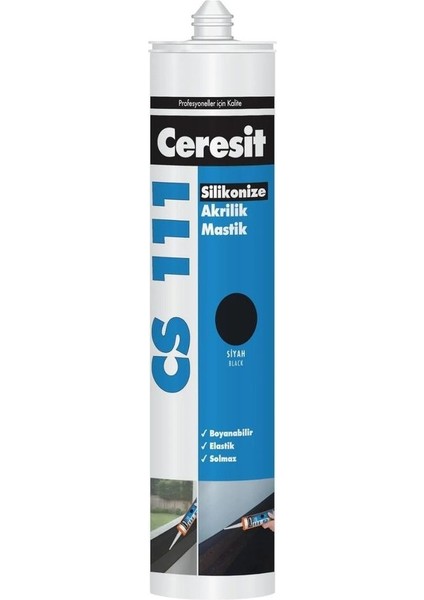 Cs 111 Akrilik Mastik Kartuş Siyah 240 ml