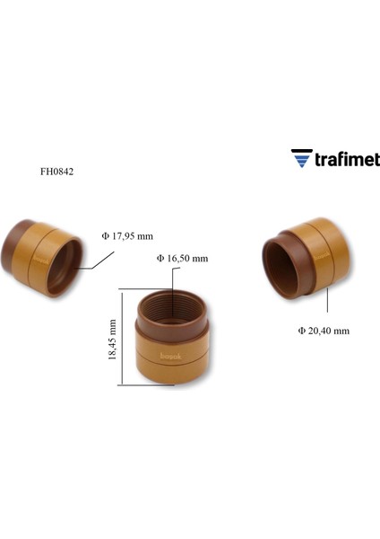 FH0842 CB100 Plazma Boyun Izolatörü L : 18.5 mm Trafimet