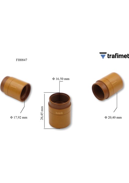 FH0847 CB150 Plazma Boyun Izolatörü L : 26,5 mm Trafimet 1 adet fiyatıdır
