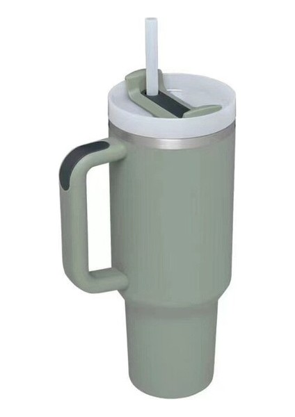 40OZ Sapır Kupa 319 Paslanmaz Çelik Kupa Vakum Çift Katmanlı Taşınabilir Buzlu Bully Saman Vakum Kupası (Yurt Dışından)