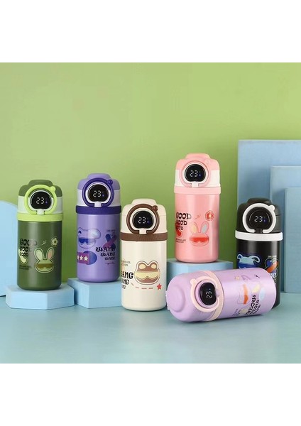 Sevimli Karikatür Desen Paslanmaz Çelik Termos Bardak 550ML (Yurt Dışından)