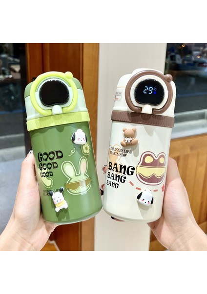 Sevimli Karikatür Desen Paslanmaz Çelik Termos Bardak 550ML (Yurt Dışından)