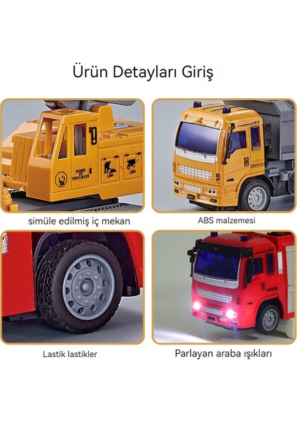 Şarj Edilebilir Çocuk Uzaktan Kumandalı Inşaat Aracı Oyuncak (Yurt Dışından)