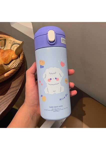 Karikatür Paslanmaz Çelik Çocuk Su Isıtıcısı 380ML (Yurt Dışından)