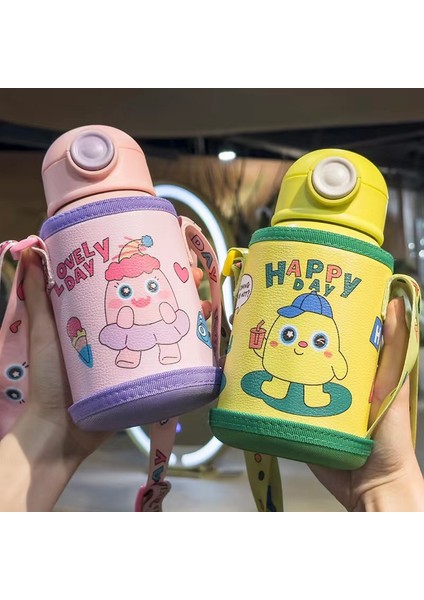 Anti-Sızıntı Çocuklar Karikatür Su Isıtıcısı 450ML (Yurt Dışından)