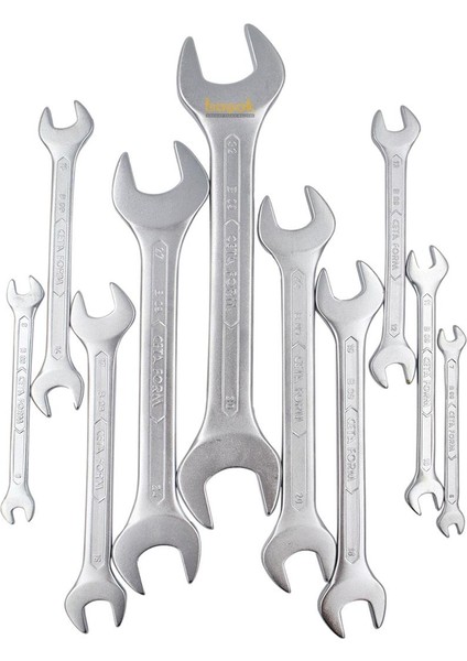 6 - 26 mm 10 Parça Uzun Açık Ağız Anahtar Takımı B09-B10 modelleri