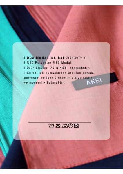 Düz Modal Ipk Şal 80 x 185 Ebat