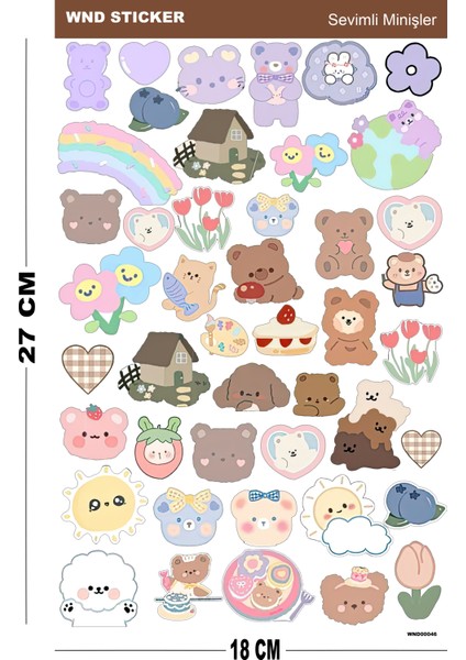 Sevimli Miniş Sticker Set