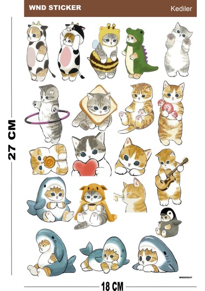 Kediler Sticker Seti