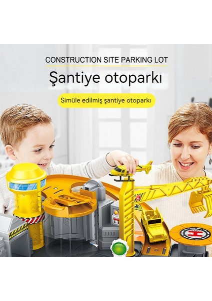 Inşaat Araç Otoparkı Çocuk Oyuncak Seti (Yurt Dışından)