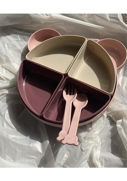 Yogi Bebek Çocuk Mama Tabağı Kaşık ve Çatal