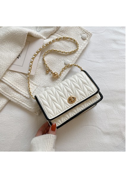 Zincir Moda Küçük Çanta Küçük Kare Çanta Omuz Crossbody Çanta (Yurt Dışından) indirimleri