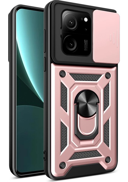 Xiaomi 13T Pro Sürgülü Pencere Kapağı Yüzük Cep Telefonu Kılıfı (Yurt Dışından)