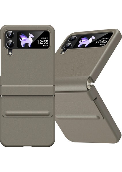 Samsung Galaxy Z Flip 3 Deri Menteşe Cep Telefonu Kılıfı (Yurt Dışından)