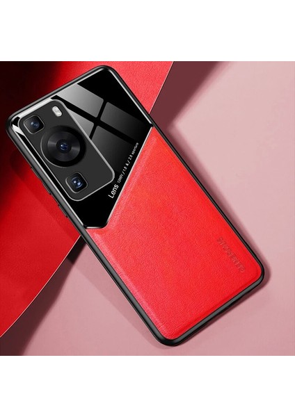 Huawei P60 Pro Manyetik Çekim Pu Deri Dokusu Cep Telefonu Kılıfı (Yurt Dışından)