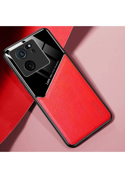 Xiaomi 13T Manyetik Çekim Pu Deri Dokusu Cep Telefonu Kılıfı (Yurt Dışından)