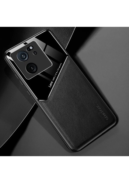 Xiaomi 13T Manyetik Çekim Pu Deri Dokusu Cep Telefonu Kılıfı (Yurt Dışından)