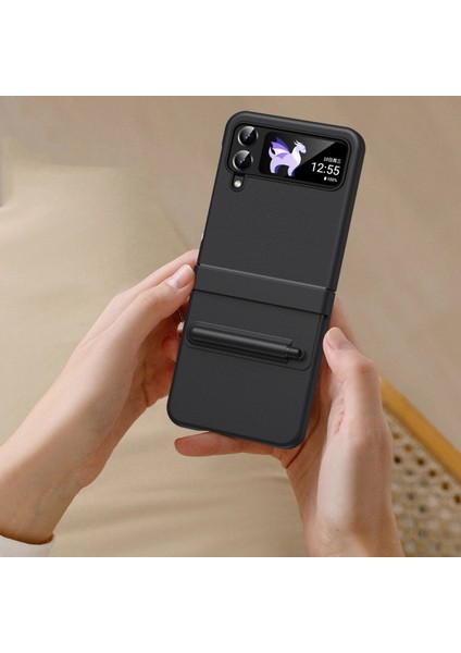 Samsung Galaxy Z Flip 3 Kalem Tepsisi Deri Menteşe Cep Telefonu Kılıfı (Yurt Dışından) modelleri