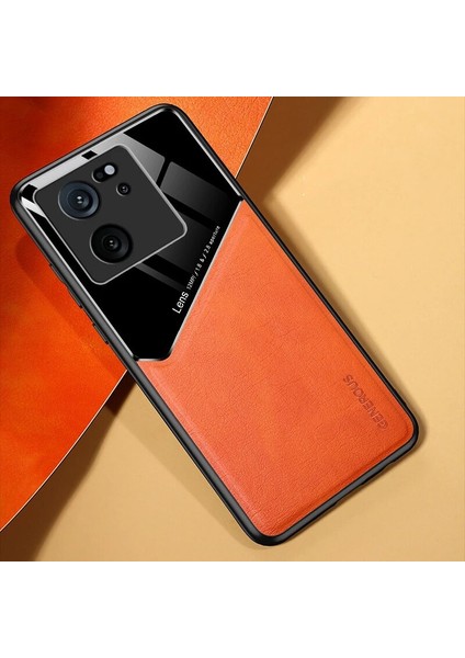 Xiaomi 13T Manyetik Çekim Pu Deri Dokusu Cep Telefonu Kılıfı (Yurt Dışından)