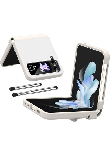 Samsung Galaxy Z Flip 5 Kalem Tepsisi Deri Menteşe Cep Telefonu Kılıfı (Yurt Dışından)
