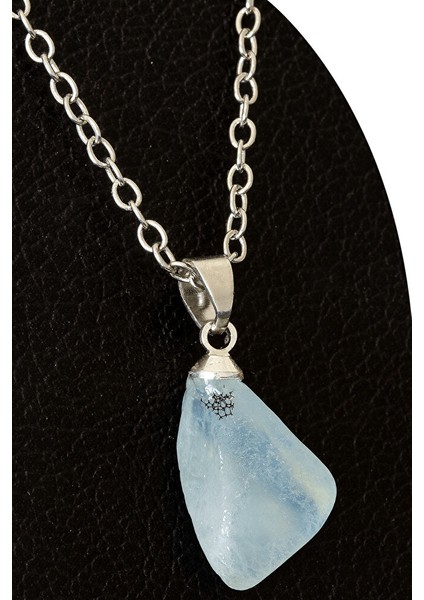 Sertifikalı Ham Işlenmemiş Mavi Topaz Taşı Kolye (5-8 Ct)