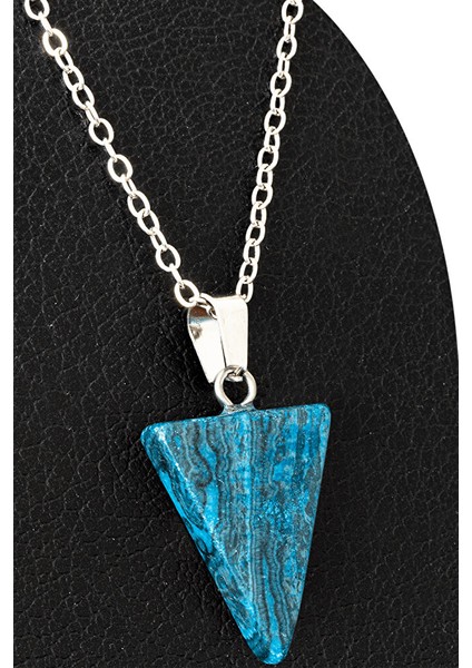 Sertifikalı Piramit Model Apatit Taşı Kolye