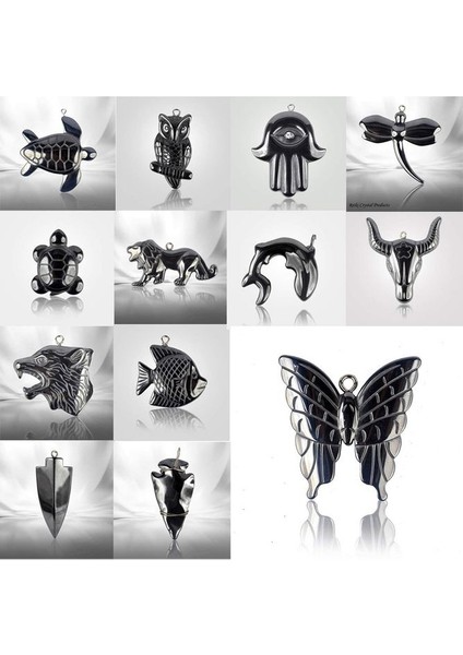 Sertifikalı Aaa+ Yunus Model Doğal Taş Hematit Taşı Kolye modelleri