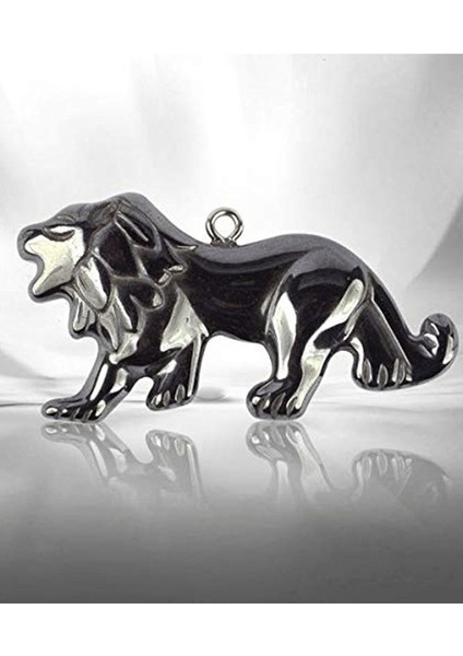 Sertifikalı Aaa+ Aslan Model Doğal Taş Hematit Taşı Kolye fiyatları