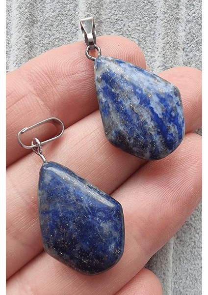 Sertifikalı Gerçek Piramit Model Lapis Lazuli Taşı Kolye fiyatları