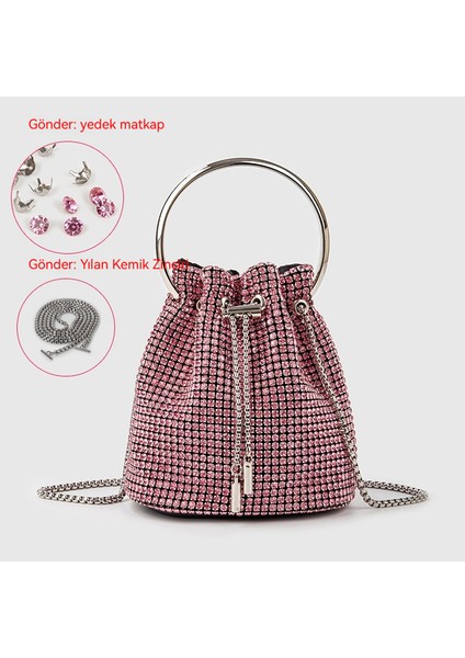 Qian Yu Kova Taşlı Çanta Moda Akşam Omuz Crossbody Çanta (Yurt Dışından)