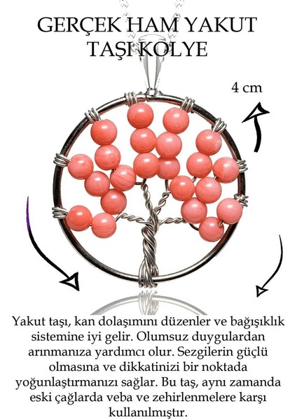 Sertifikalı Yakut Taşı Hayat Ağacı Kolye fiyatları