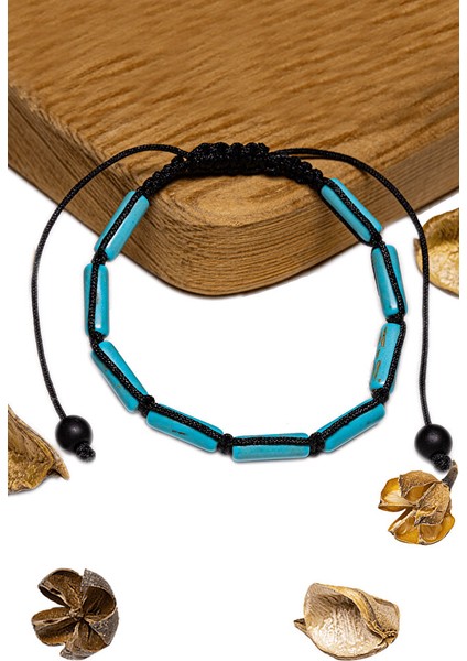 Sertifikalı Silindir Boyasız Orijinal Turkuaz Taşı Bileklik