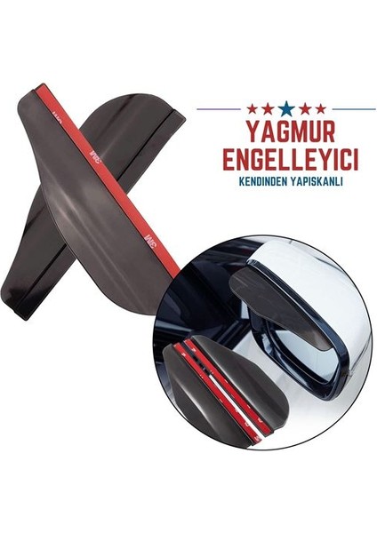 12+2 Çift Yan Ayna Için Yağmur Engelleyici