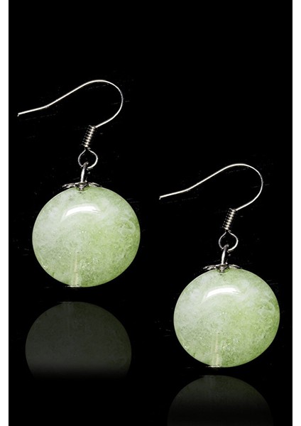 Sertifikalı Yeşil Kuvars Taşı Küpe