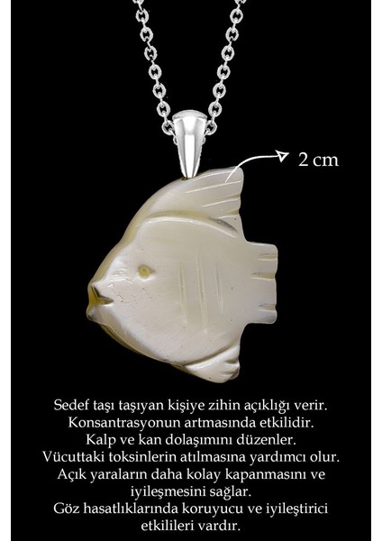 Sertifikalı Hakiki Balık Kesim Sedef Taşı Kolye fiyatları