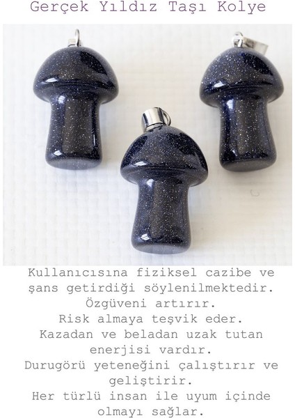 Sertifikalı Mantar Model Lacivert Yıldız Taşı Kolye (Gümüş Aparatlı) fiyatları