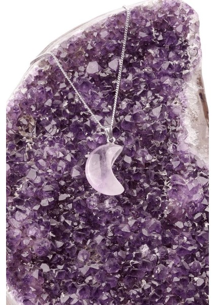 Sertifikalı Ametist Doğal Taş Ay Model Kolye fiyatları