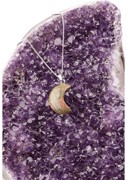 Sertifikalı Unakit Doğal Taş Ay Model Kolye fiyatları